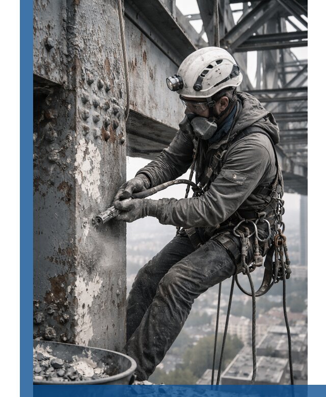 Удаление старой краски с металлических конструкций в Казани