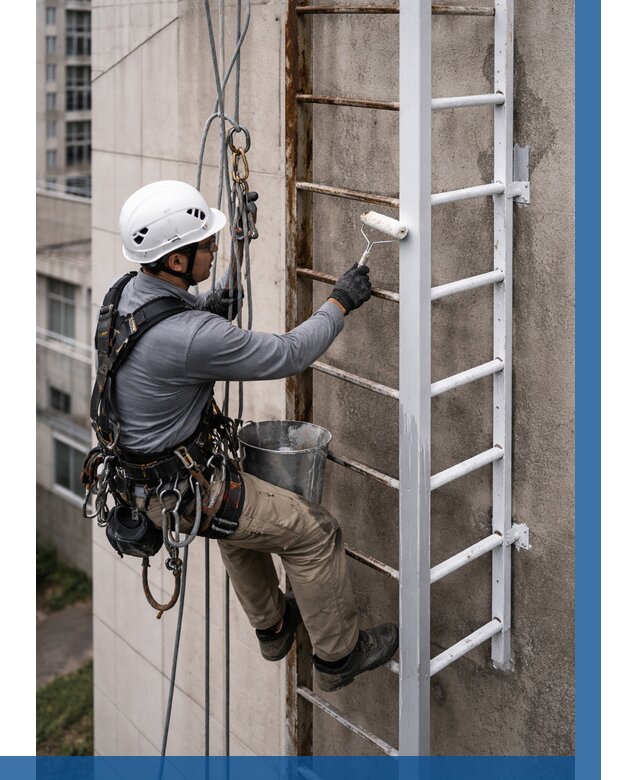Покраска пожарных лестниц в Казани от 4778 р. | ВЫСОТНИК-Кзн