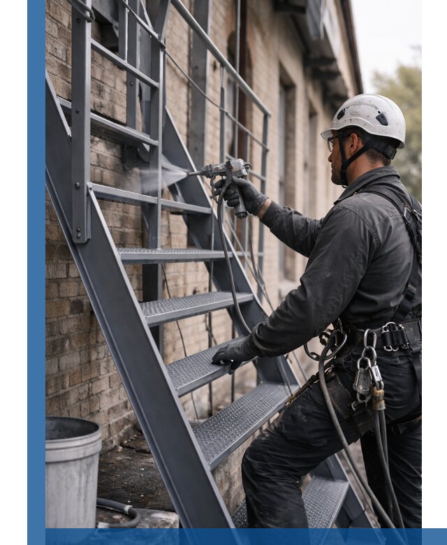 Покраска и антикоррозионная защита пожарных лестниц в Казани