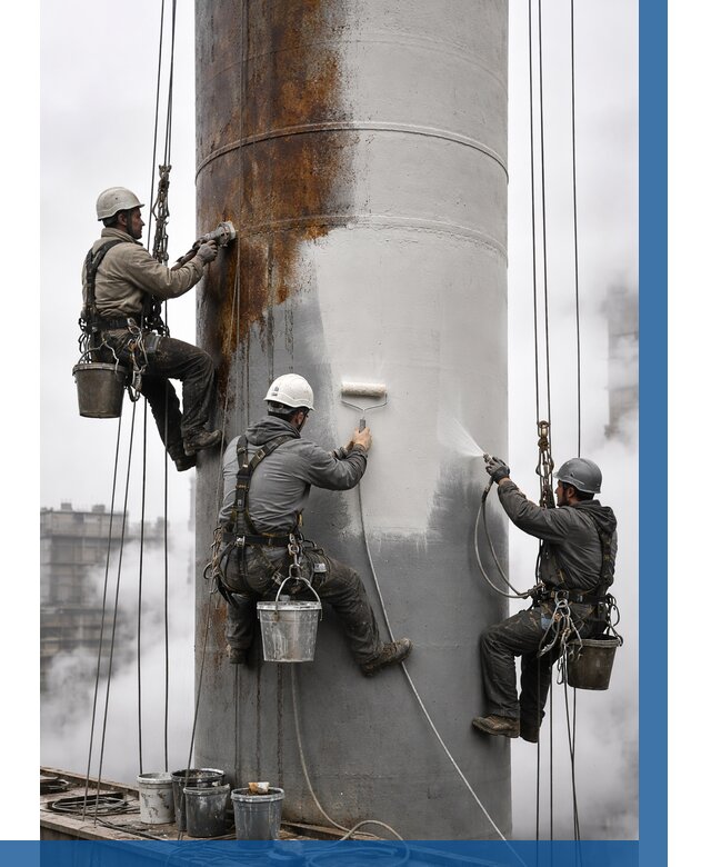 Покраска дымовых труб в Казани от 9024 р. | ВЫСОТНИК-Кзн