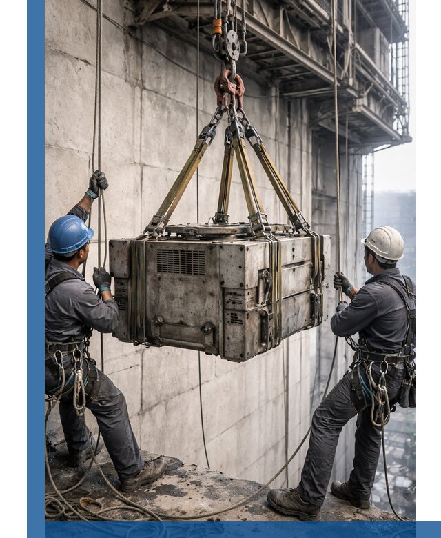 Такелажные работы на высоте, подъем и монтаж грузов в Казани