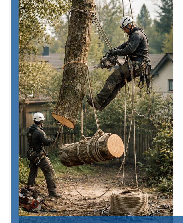 Валка деревьев частями в Казани, безопасно и аккуратно
