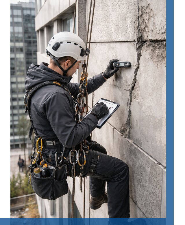 Обследование фасада альпинистами в Казани от 127 р. | ВЫСОТНИК-Кзн