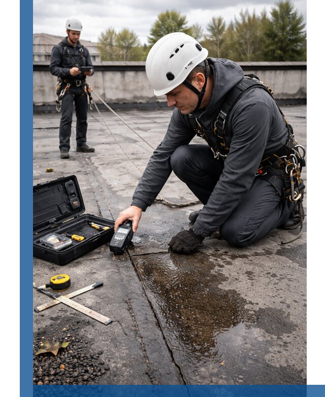 Обследование кровли на протечки и выявление дефектов в Казани