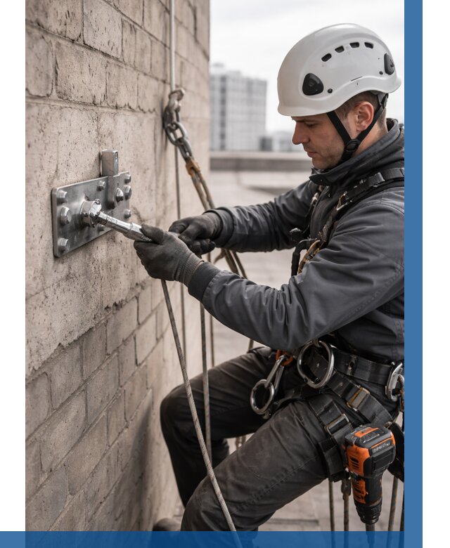 Установка анкерных точек в Казани от 3716 р. | ВЫСОТНИК-Кзн