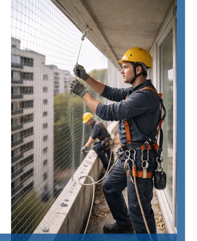 Монтаж сетки от птиц в Казани от 4778 р. | ВЫСОТНИК-Кзн